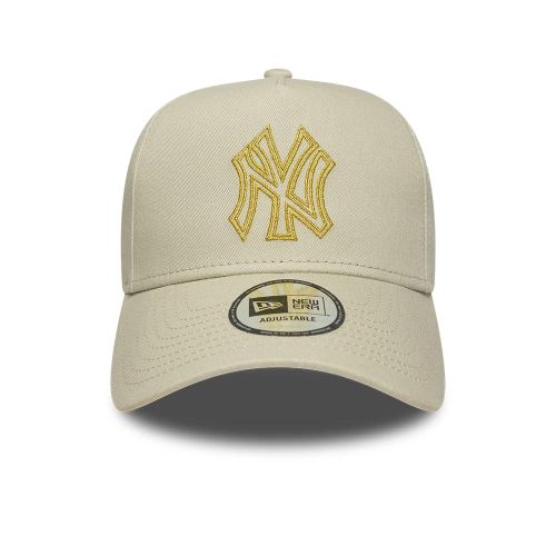 Casquette 9FORTY A-Frame New York Yankees MLB Metallic Outline Crème unisex - New Era Cap - Modalova