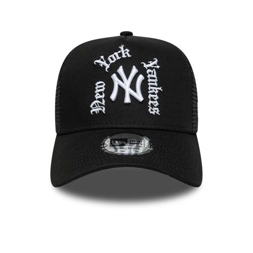 Casquette 9FORTY A-Frame Trucker New York Yankees MLB Script Noir unisex - New Era Cap - Modalova