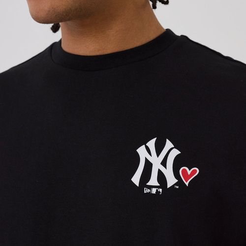 T-shirt New York Yankees MLB Heart Graphic Noir unisex - New Era Cap - Modalova