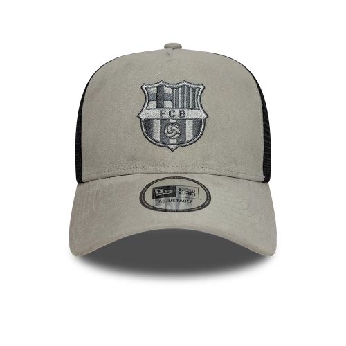 Casquette 9FORTY A-Frame Trucker FC Barcelona Faux Suede Gris unisex - New Era Cap - Modalova