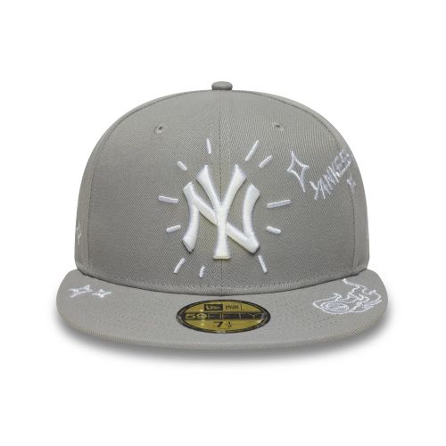 Casquette 59FIFTY Fitted Scribble New York Yankees MLB Gris unisex - New Era Cap - Modalova