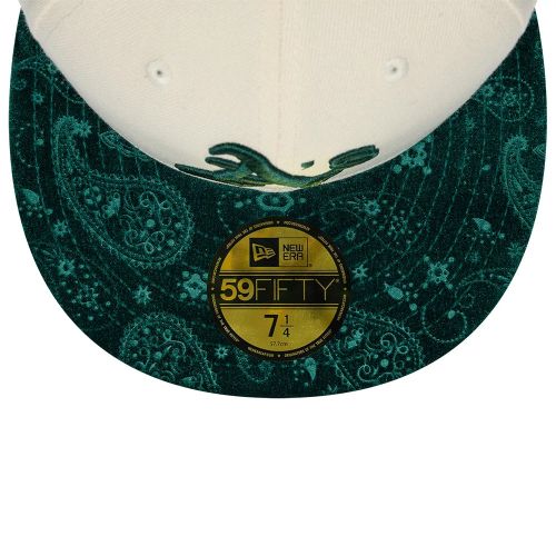 Casquette 59FIFTY Fitted Visière Paisley Athletics MLB Crème unisex - New Era Cap - Modalova