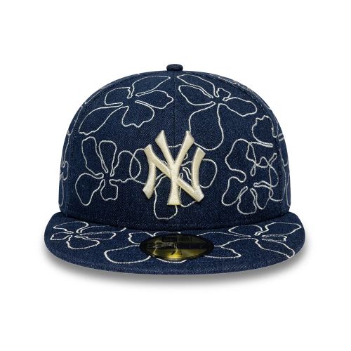 Casquette 59FIFTY Fitted Jean Floral New York Yankees MLB Bleu unisex - New Era Cap - Modalova