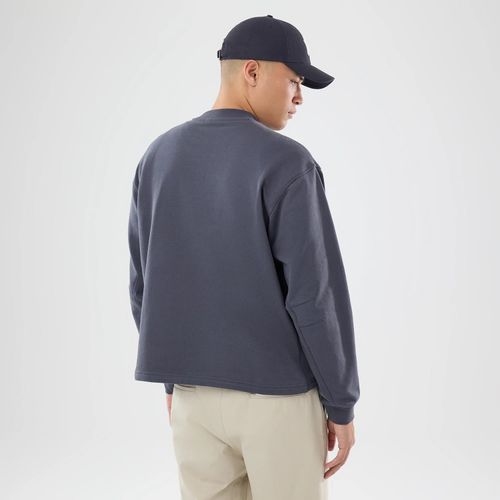 Pull oversize New Era Open Hem Gris Foncé unisex - New Era Cap - Modalova