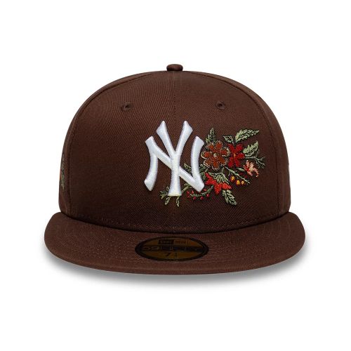 Casquette 59FIFTY Fitted New York Yankees MLB Floral Marron foncé unisex - New Era Cap - Modalova