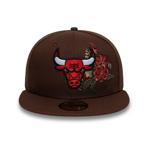 Casquette 59FIFTY Fitted Chicago Bulls NBA Floral Marron foncé unisex - New Era Cap - Modalova