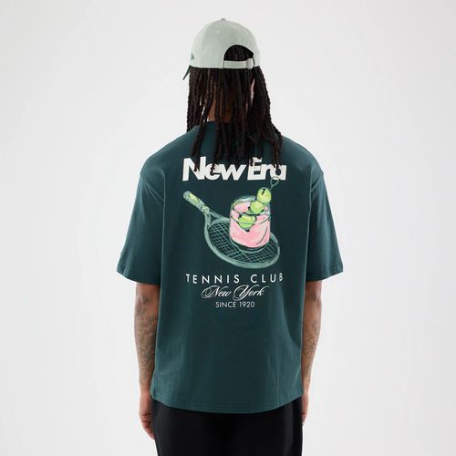 T-shirt Oversize New Era Tennis Graphic Vert foncé unisex - New Era Cap - Modalova