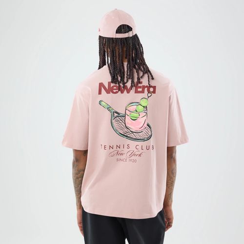 T-shirt Oversize New Era Tennis Graphic Rose Pastel unisex - New Era Cap - Modalova