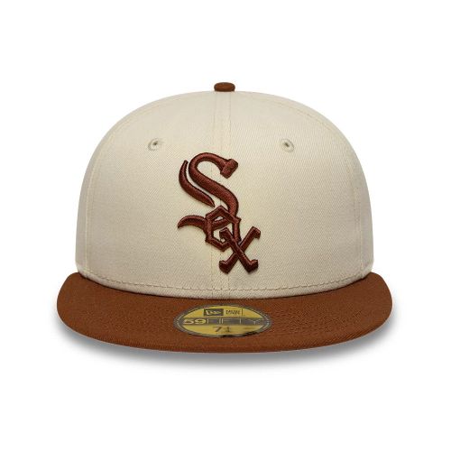 Casquette 59FIFTY Fitted White Sox MLB League Essential Blanc & Marron unisex - New Era Cap - Modalova