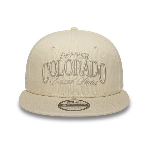 Casquette 9FIFTY Snapback New Era Noir Fabric Script Crème unisex - New Era Cap - Modalova
