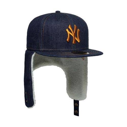 Casquette 59FIFTY Fitted Dogear New York Yankees MLB Denim Bleu Marine unisex - New Era Cap - Modalova