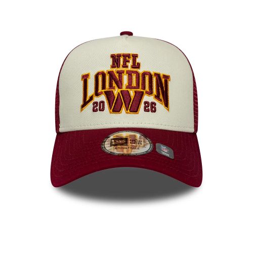 Commanders NFL International Games 2026 London - casquette trucker rouge foncé à taille A 9FORTY Adjustable A-Frame Trucker unisex - New Era Cap - Modalova
