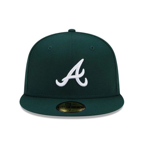 Casquette 59FIFTY Fitted Atlanta Braves MLB Vert foncé unisex - New Era Cap - Modalova