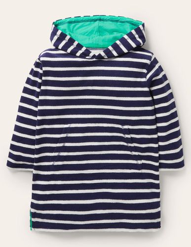 Poncho en éponge-Bleu marine universitaire/blanc - Boden - Modalova