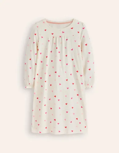 Chemise de nuit à manches longues imprimée-Cœurs multi - Boden - Modalova