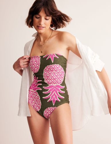 Maillot de bain bandeau Milos à smocks - Boden - Modalova