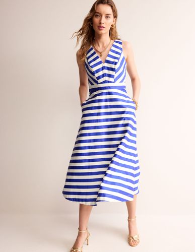 Robe midi avec corsage à empiècements-Rayé connecté - Boden - Modalova