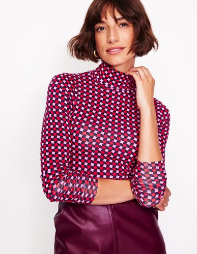 Top Polly en jersey-Rubis, motif Abstract Diamond - Boden - Modalova