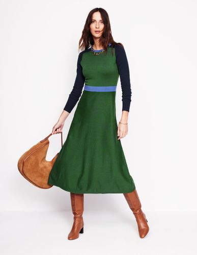 Robe midi Marta en maille-Colourblock pin, bleu marine - Boden - Modalova