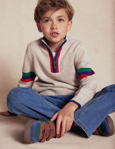 Pull partiellement zippé traditionnel-Avoine chine - Boden - Modalova