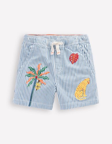 Short en coton à enfiler-Broderie coutil campanule - Boden - Modalova
