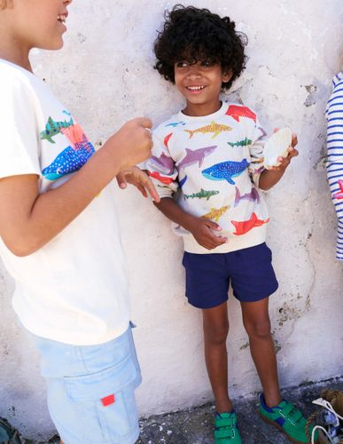 Sweat imprimé-Requins imprimé riso - Boden - Modalova