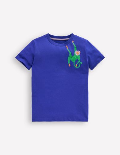 T-shirt à imprimé recto verso-Animaux de la jungle bleu vif - Boden - Modalova