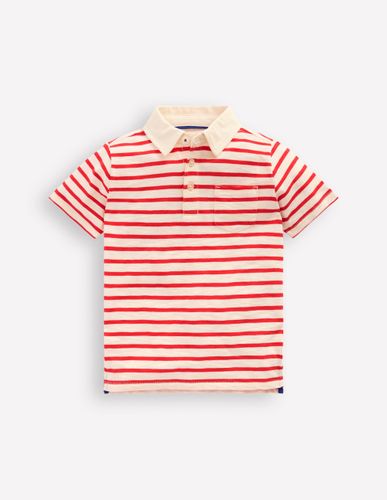 Polo flammé-Rouge coquelicot/ivoire - Boden - Modalova