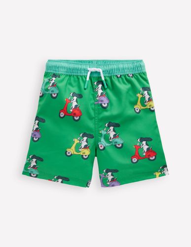 Short de bain-Chiot à scooter vert printemps - Boden - Modalova