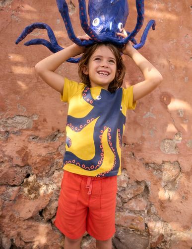T-shirt graphique fun-Pieuvre jaune ananas - Boden - Modalova