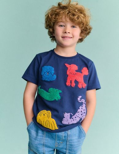 T-shirt manches courtes en bouclé-Chiens tribord - Boden - Modalova