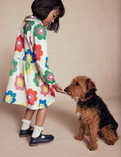 Robe-chemise en jersey cosy-Grande fleur multi - Boden - Modalova