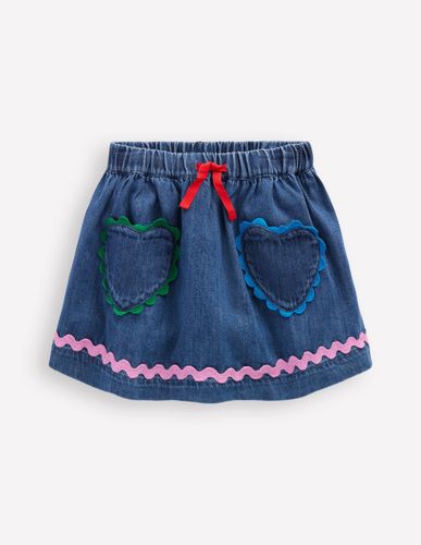 Jupe zigzag-Denim vintage moyen - Boden - Modalova