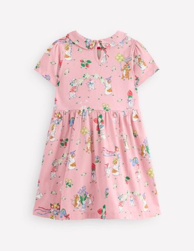 Robe col Claudine en jersey-Motif May Day rose vintage - Boden - Modalova