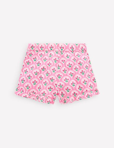 Juniper Gewebte Shorts mit Rüschen-Rosa Rose Holzblock Blumenmuster - Boden - Modalova