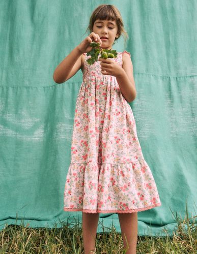 Robe d'été longue Luella volantée-Motif Garden Ditsy rose craie - Boden - Modalova