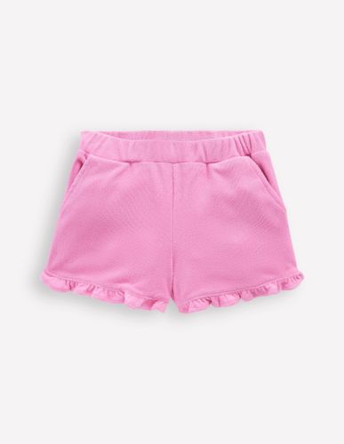 Short en éponge à ourlet volanté-Mauve vintage - Boden - Modalova