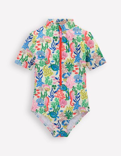 Maillot de bain à manches courtes-Motif Coral Cove multi - Boden - Modalova