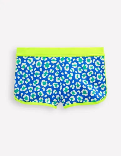 Short de bain à motif-Léopard aigue-marine - Boden - Modalova