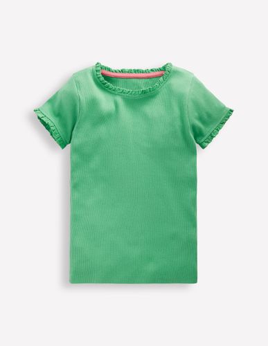 Geripptes Kurzarm-T-Shirt-Aloe Grün - Boden - Modalova