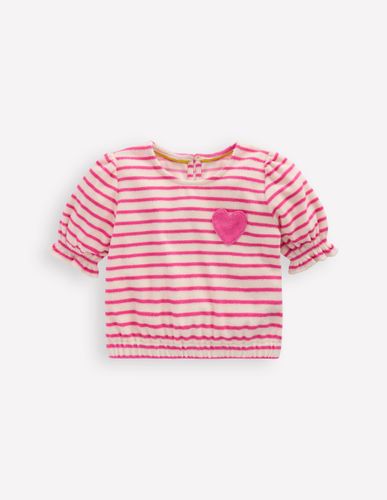 Top en éponge-Rayé rose sorbet/ivoire - Boden - Modalova