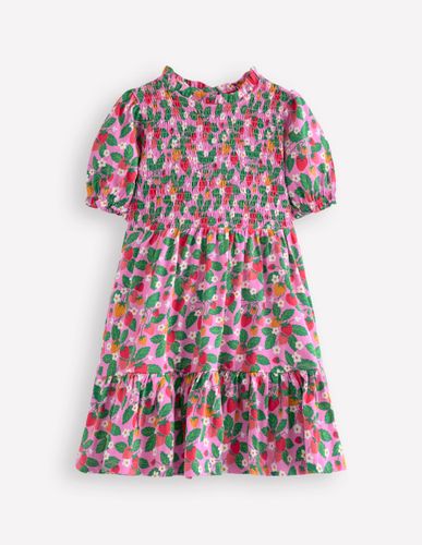 Robe Aurora tournoyante et froncée-Lit de fraises rose cosmos - Boden - Modalova