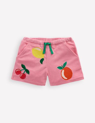 Short imprimé en éponge-Appliqués fruits rose craie - Boden - Modalova