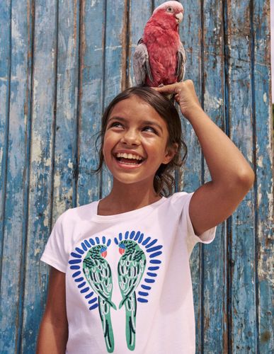 T-shirt Bay en bouclé-Blanc Oiseaux - Boden - Modalova