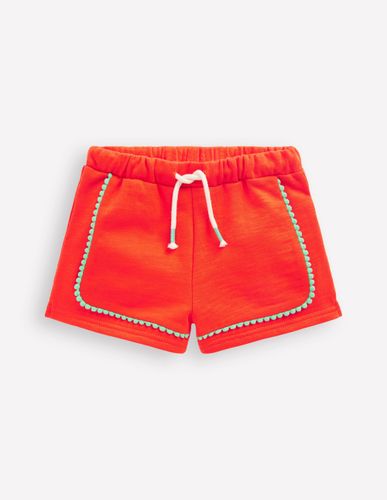 Short en jersey à pompons-Rouge pétard - Boden - Modalova