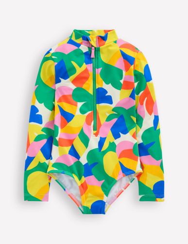 Maillot de bain à manches longues-Motif Abstract Palm multi - Boden - Modalova