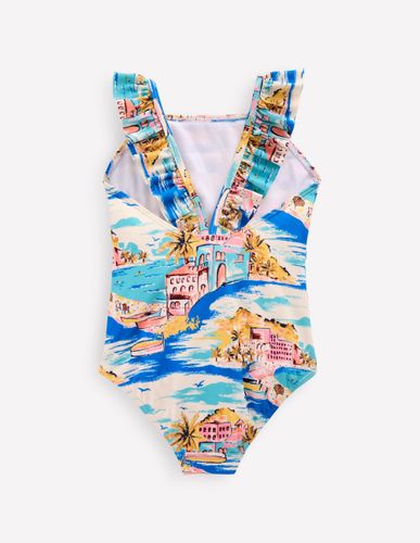 Maillot de bain Hallie à bretelles volantées-Paysage littoral multi - Boden - Modalova