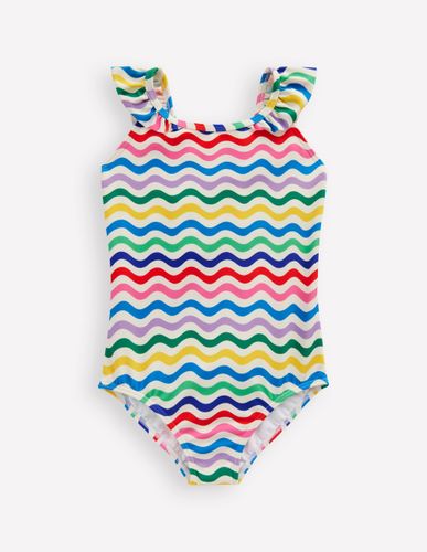 Maillot de bain Hallie à bretelles volantées-Mini vagues multi - Boden - Modalova