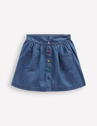 Mini-jupe boutonnée-Délavage Vintage Léger - Boden - Modalova