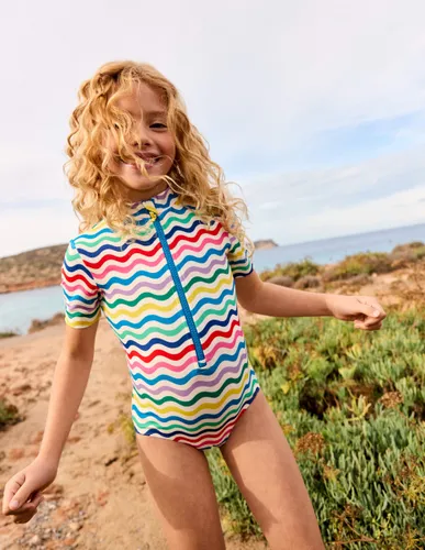 Maillot de bain à manches courtes-Vague multi - Boden - Modalova